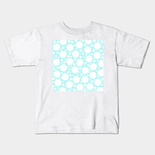 Polka Dots Pastel Blue & White Kids T-Shirt